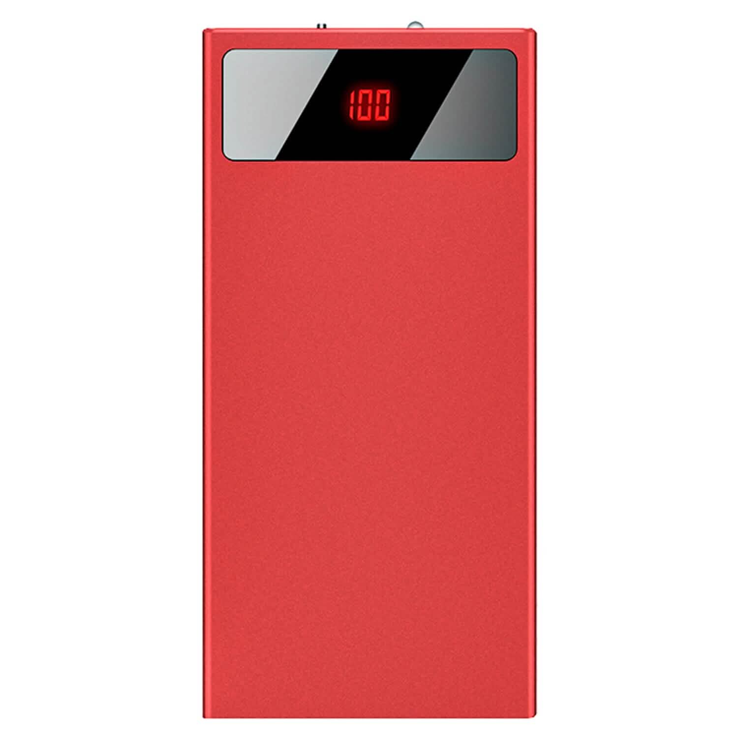 20,000mAh Power Bank Ultra-thin External Battery Pack Red Mobile Accessories - Tophatter Daily Deals