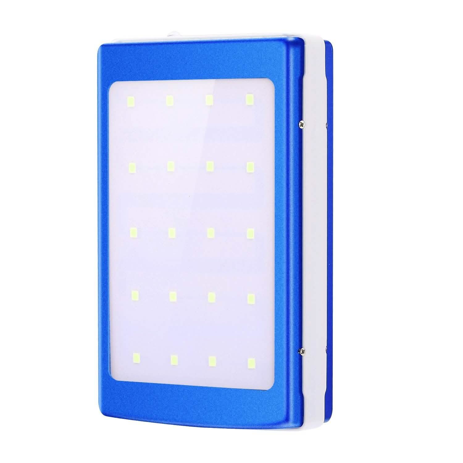 20,000mAh Solar Power Bank Blue Mobile Accessories - Tophatter Daily Deals