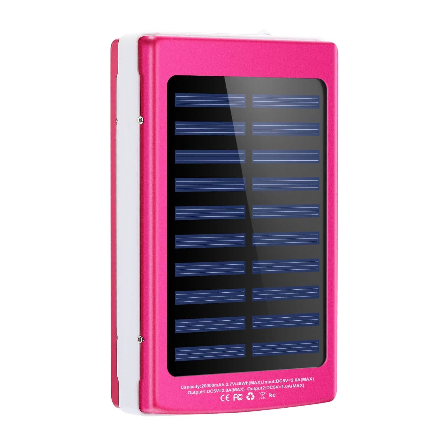 20,000mAh Solar Power Bank Mobile Accessories - Tophatter Daily Deals