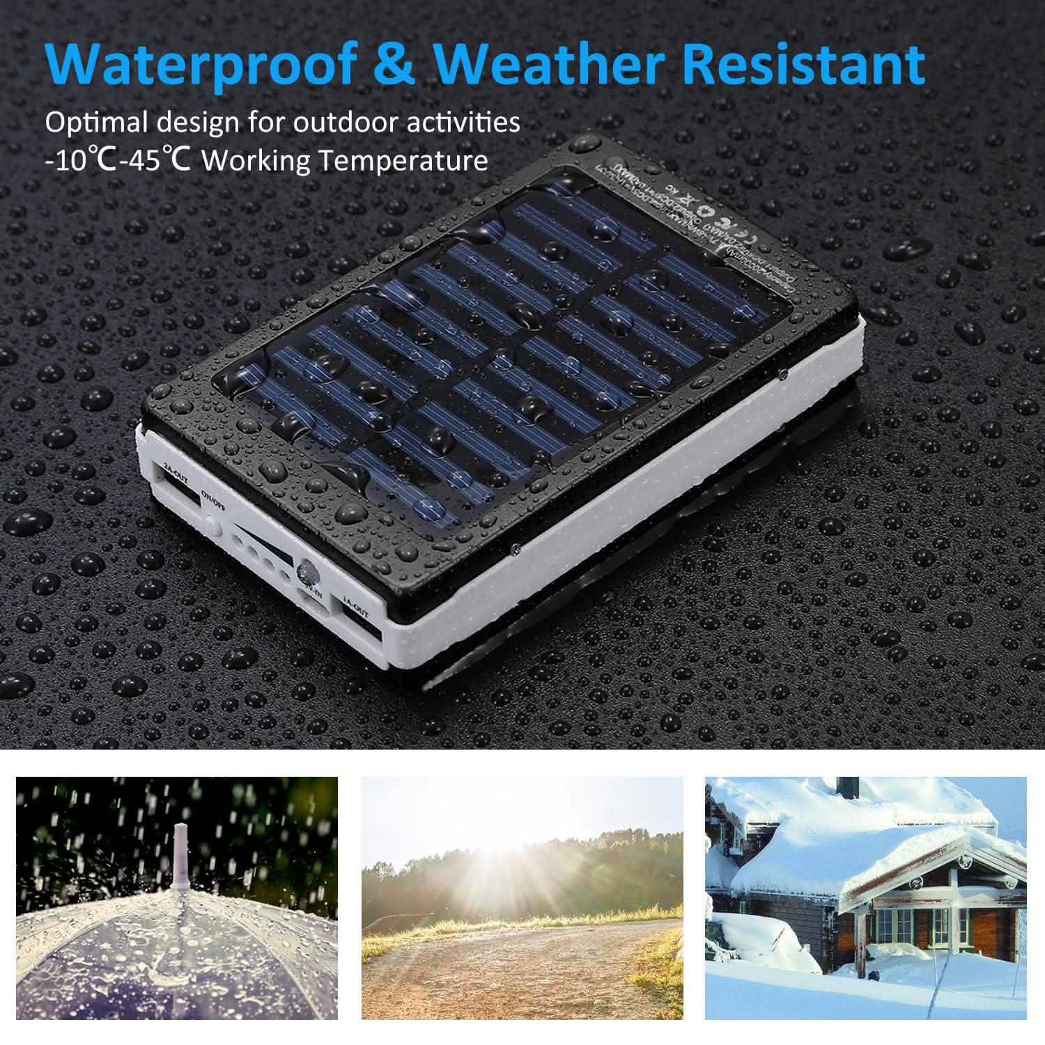 20,000mAh Solar Power Bank Mobile Accessories - Tophatter Daily Deals