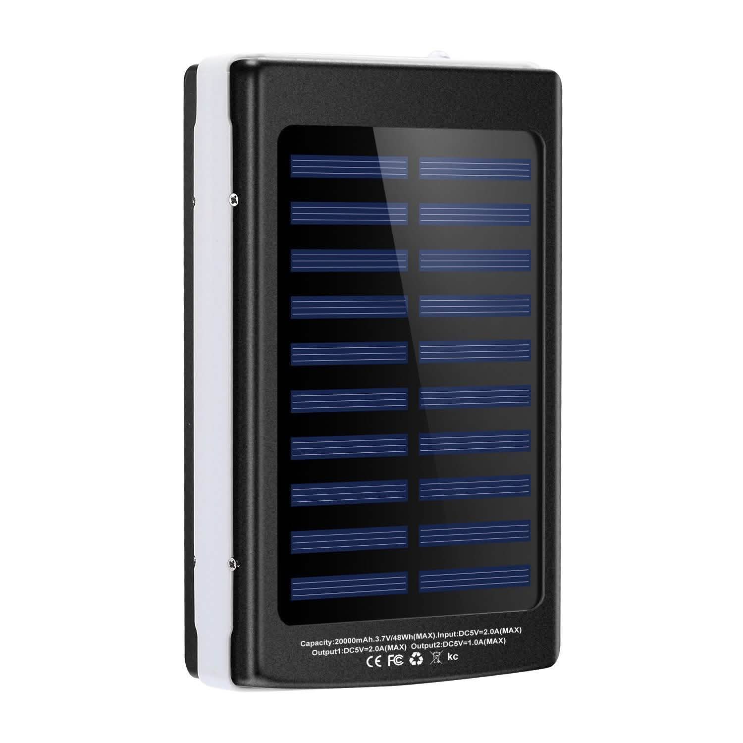 20,000mAh Solar Power Bank Mobile Accessories - Tophatter Daily Deals