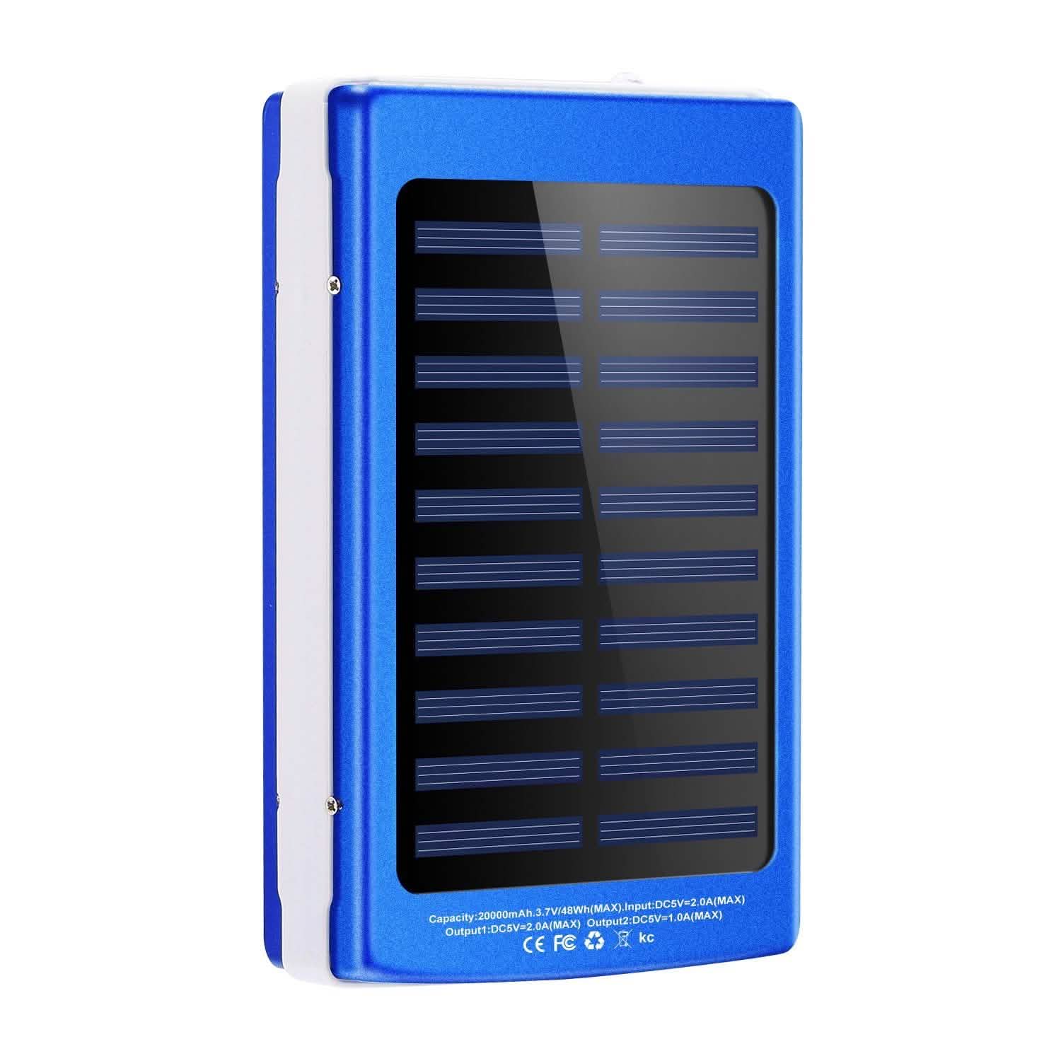 20,000mAh Solar Power Bank Mobile Accessories - Tophatter Daily Deals