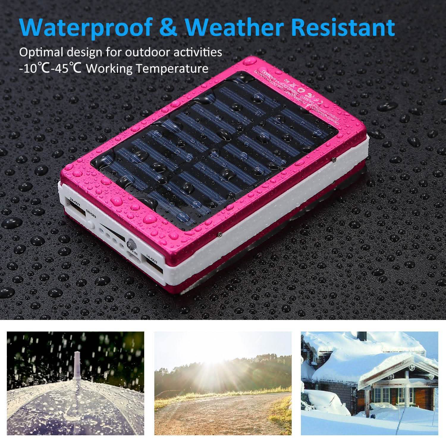 20,000mAh Solar Power Bank Mobile Accessories - Tophatter Daily Deals
