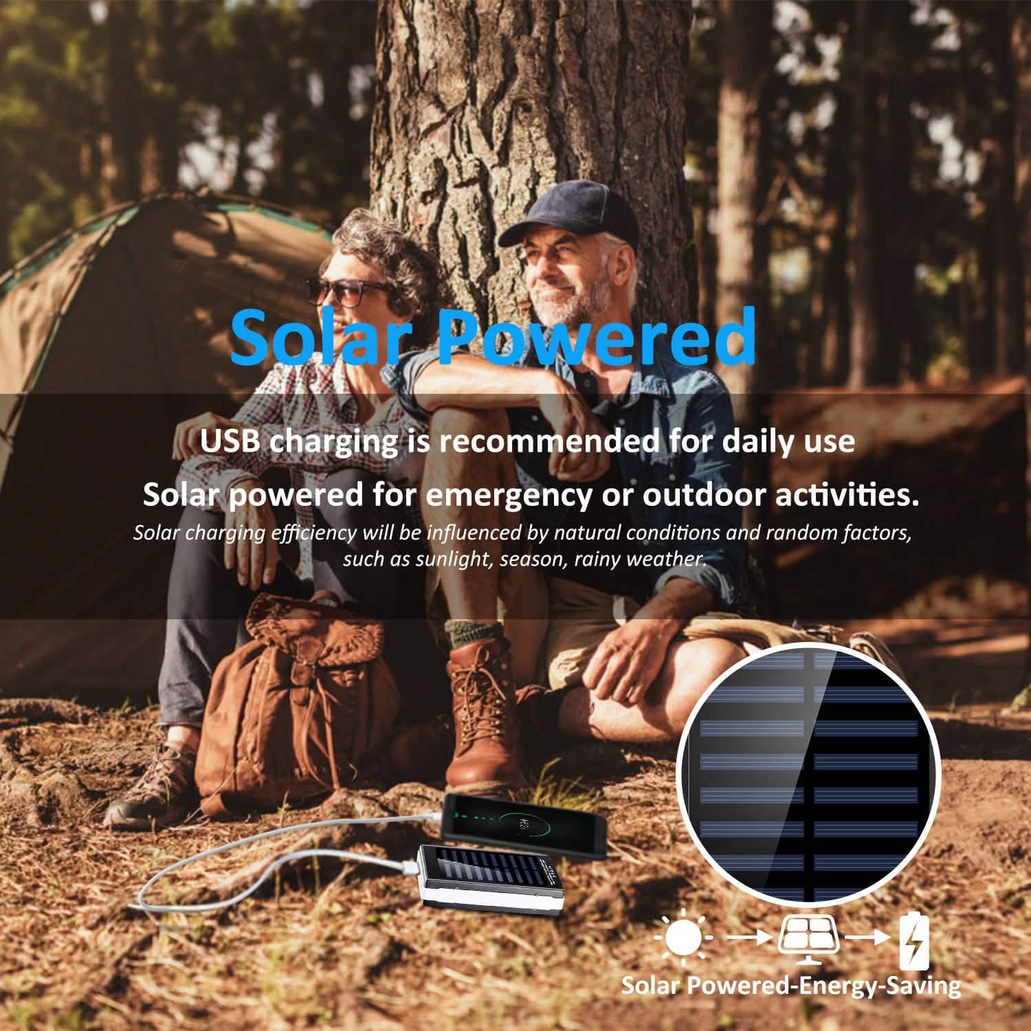 20,000mAh Solar Power Bank Mobile Accessories - Tophatter Daily Deals