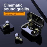 Bluetooth Wireless In-Ear Stereo Earphones Digital Charging Box New Bluetooth Headset 0 - Tophatter Daily Deals