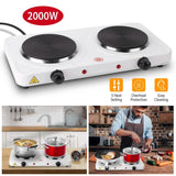 2000W Portable Double Electric Burner Kitchen Appliances - Tophatter Daily Deals