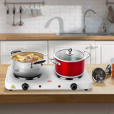2000W Portable Double Electric Burner Kitchen Appliances - Tophatter Daily Deals