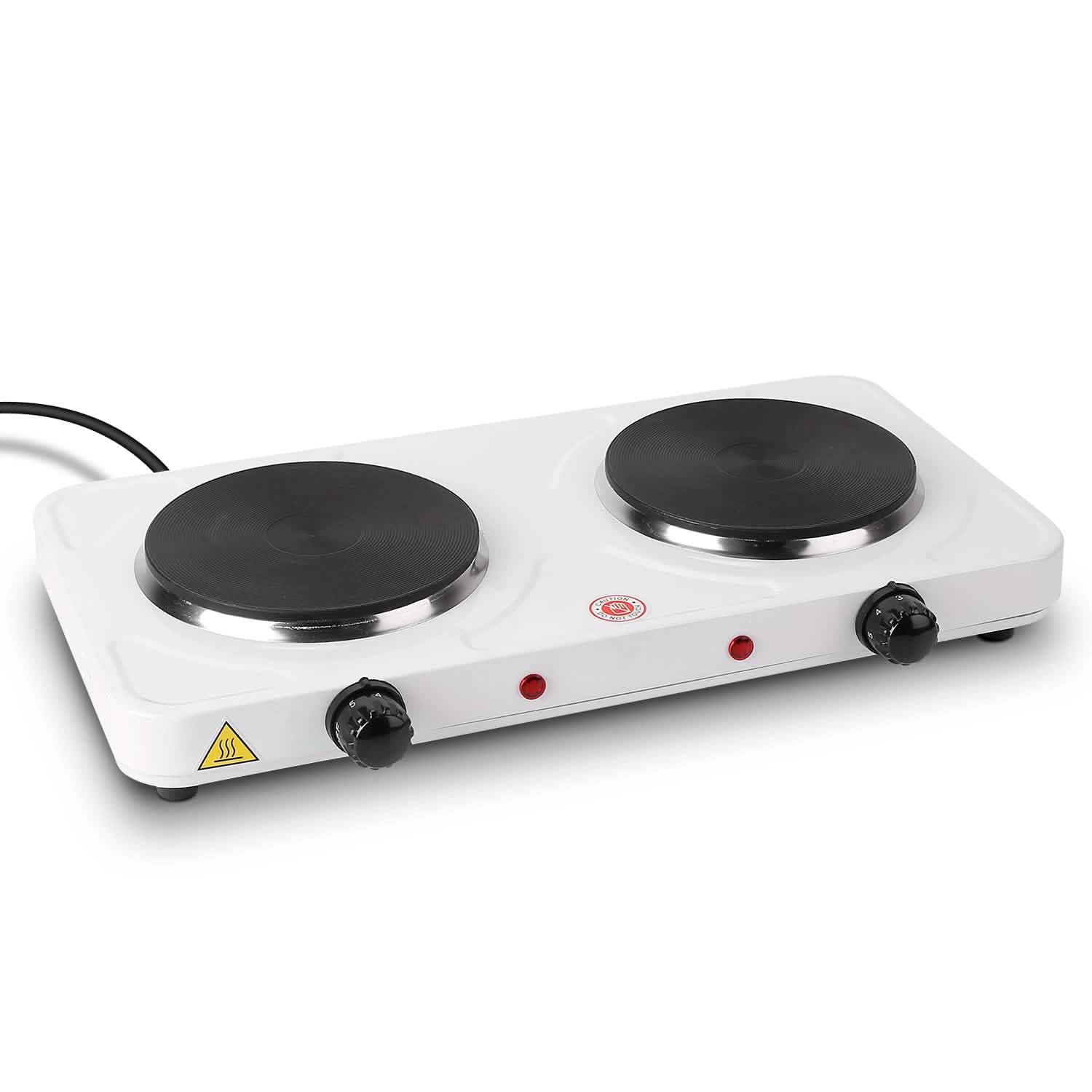 2000W Portable Double Electric Burner Kitchen Appliances - Tophatter Daily Deals