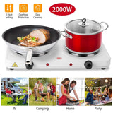 2000W Portable Double Electric Burner Kitchen Appliances - Tophatter Daily Deals