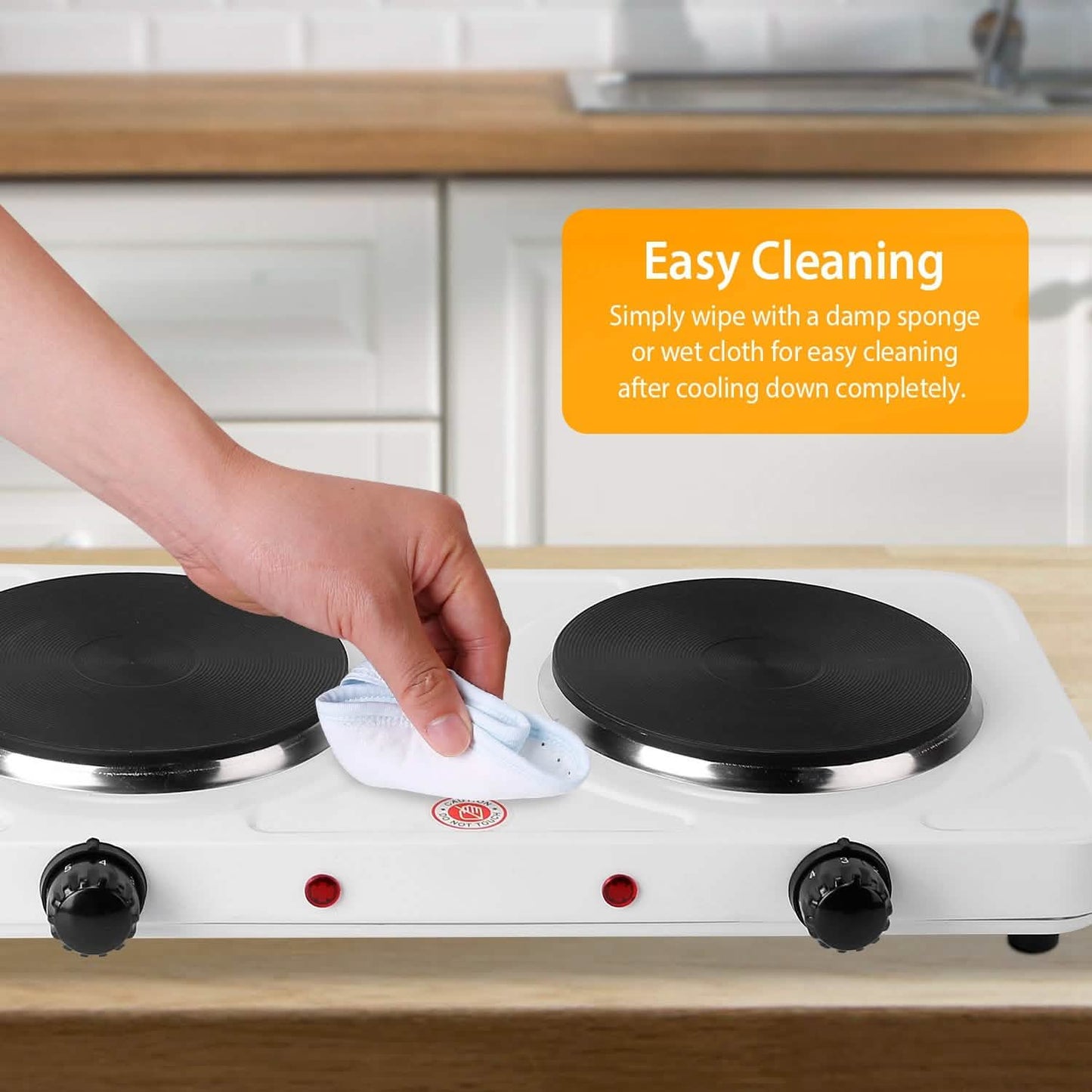 2000W Portable Double Electric Burner Kitchen Appliances - Tophatter Daily Deals