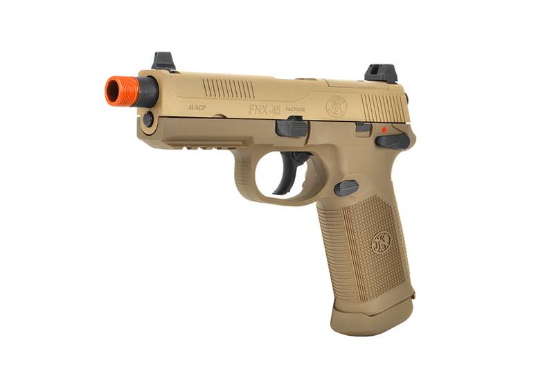 FN Herstal FNX-45 Tactical Gas Blowback (GBB) Full Metal Airsoft Pistol - TAN - Tophatter's Army Products & Self Defense Collectible Weapons - Tophatter Daily Deals