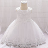 Baby girl one year old net yarn princess dress White 0 - Tophatter Daily Deals