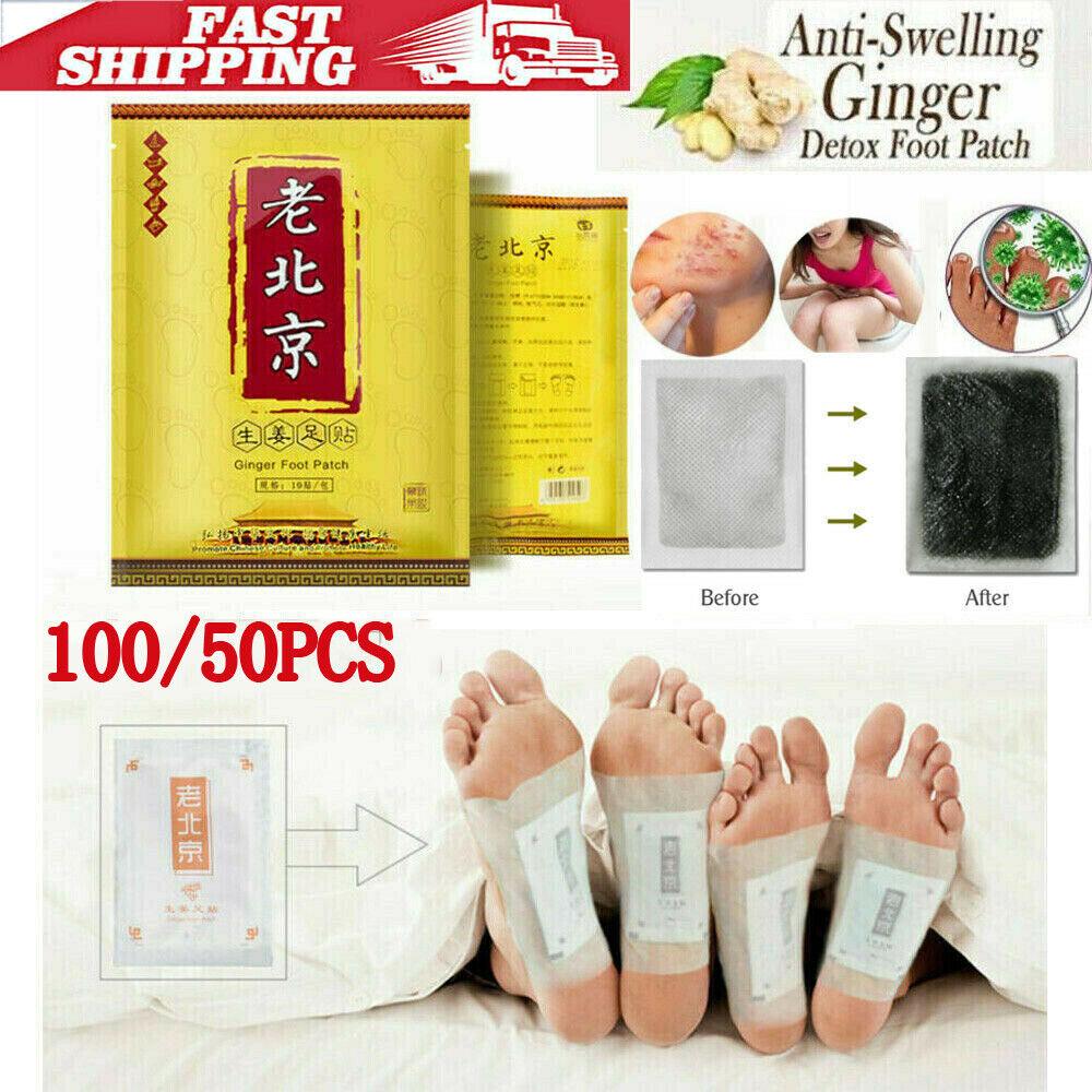 Toxin Pads for Feet - 200PCS Detox Patches Ginger Detox Foot Pads Toxin Removal Anti-Swelling Clean bea - Tophatter Daily Deals