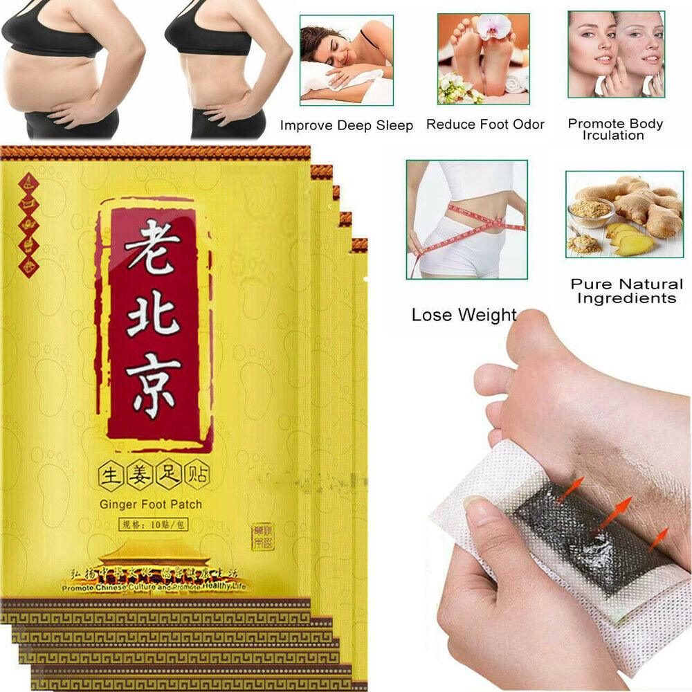 Toxin Pads for Feet - 200PCS Detox Patches Ginger Detox Foot Pads Toxin Removal Anti-Swelling Clean bea - Tophatter Daily Deals