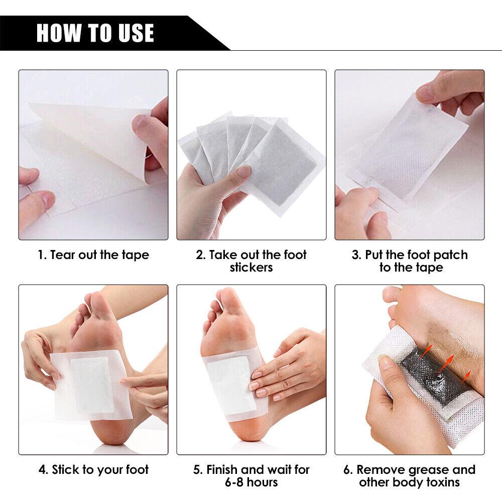 Toxin Pads for Feet - 200PCS Detox Patches Ginger Detox Foot Pads Toxin Removal Anti-Swelling Clean bea - Tophatter Daily Deals