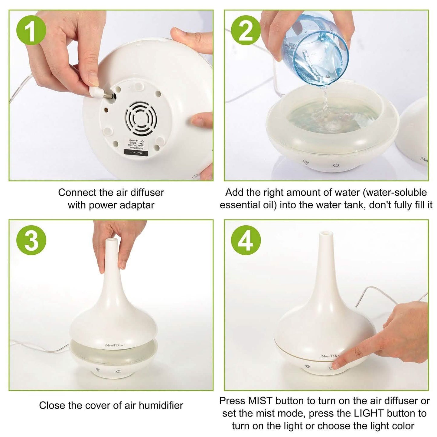 200ml Cool Mist Humidifier Ultrasonic Aroma Essential Health & Wellness - Tophatter Daily Deals