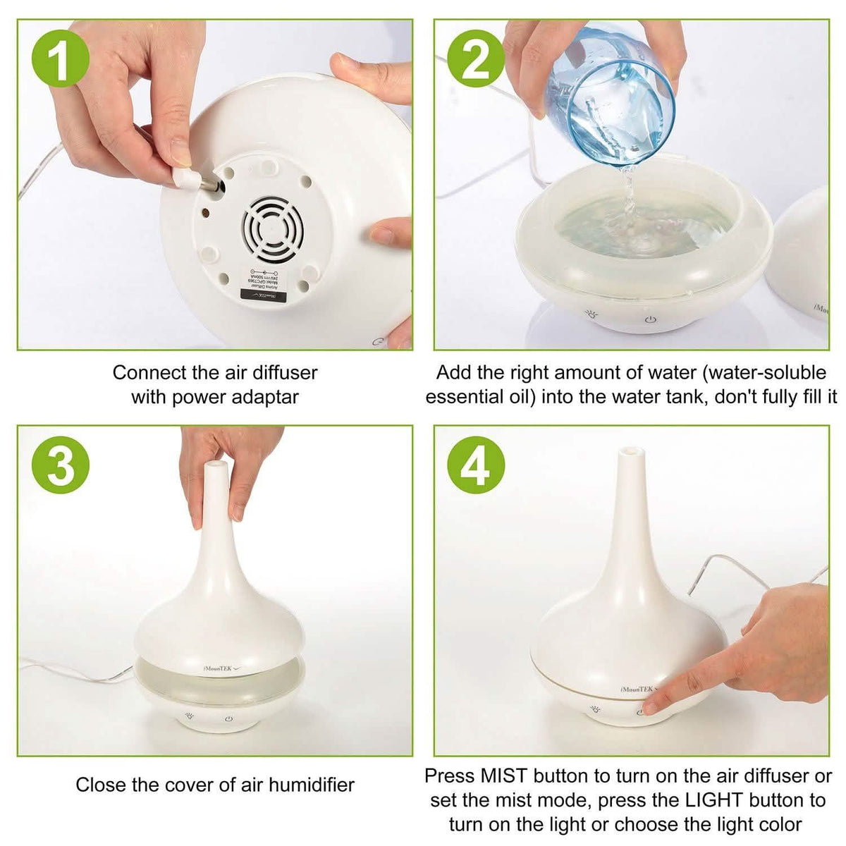 200ml Cool Mist Humidifier Ultrasonic Aroma Essential Health & Wellness - Tophatter Daily Deals