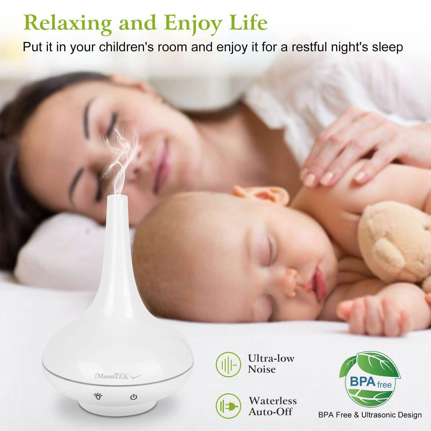 200ml Cool Mist Humidifier Ultrasonic Aroma Essential Health & Wellness - Tophatter Daily Deals