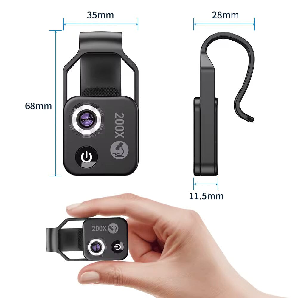 200x Zoom Phone Camera Optical Microscope Lens Phone Lens - Tophatter Daily Deals