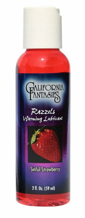 Razzels Warming Lubricant - 2 oz Sinful Strawberry - Tophatter Daily Deals