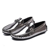 Fashion Young Casual Loafers Shoes Golden Silver Men Shoe Classic Shoes - Tophatter Daily Deals