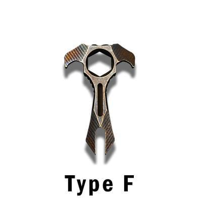 2019 Krypton EDC Keychain Tools Type F Brass Knuckles - Tophatter Daily Deals