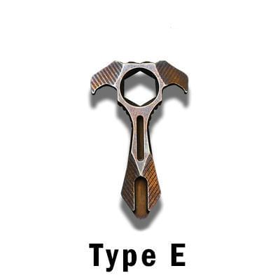 2019 Krypton EDC Keychain Tools Type E Brass Knuckles - Tophatter Daily Deals