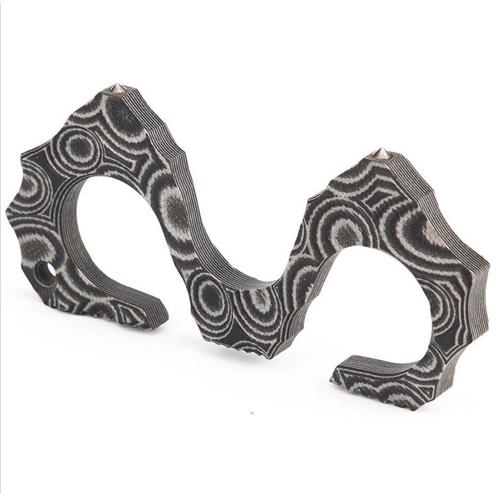 2019 Ultra-light G10 Material Seahorse Three Finger Spiked Brass Knuckles Brown Brass Knuckles - Tophatter Daily Deals