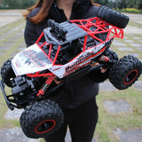 4WD RC Cars Updated Version 2.4G Radio Control RC Cars Toys Buggy High Speed Trucks Off-Road Trucks Toys For Children 37cm red 0 - Tophatter Daily Deals