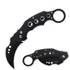 5" Closed Switch Blade Karambit Knife With Finger Ring - Black Collectible Weapons - Tophatter Daily Deals