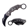 5" Closed Switch Blade Karambit Knife With Finger Ring - Grey Collectible Weapons - Tophatter Daily Deals