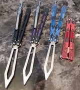 G10 Trainer Butterfly Knife Ball Bearings Practice Balisong - Adjustable Latch Knife-Balisong - Tophatter Daily Deals