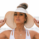 Foldable Bow Stripe Visor Hats - Tophatter Daily Deals