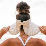 Foldable Bow Stripe Visor Hats - Tophatter Daily Deals