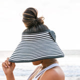 Foldable Bow Stripe Visor Hats - Tophatter Daily Deals
