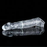 Acmejoy - 7.8'' Clear Textured Thicken Lengthen Penis Enhancement Sleeve Penis Sleeves - Tophatter Daily Deals
