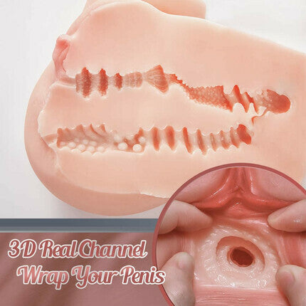 4.2lbs 3D Dual Channels Bubble Butt Masturbator Masturbators - Tophatter Daily Deals
