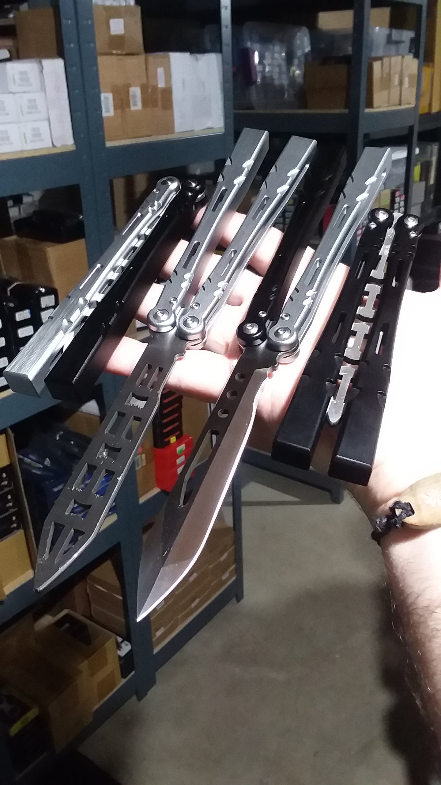 TheONE Channel Balisong ALIEN Butterfly Knife w/ Zen Pins - ORIGINAL Knife-Balisong - Tophatter Daily Deals