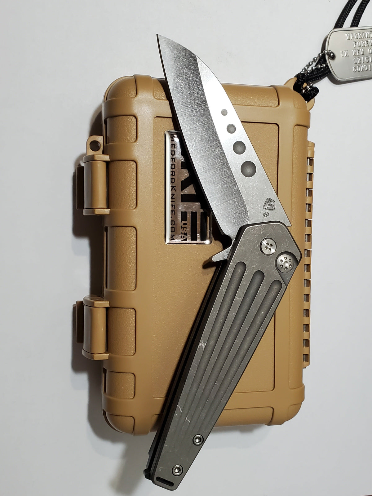 Medford - Nosferatu Flipper - Tumbled Blade - S35VN - MK210STQ-01TM-TSCS-BN Knives - Tophatter Daily Deals