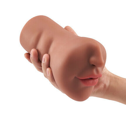 6.3-Inch Tanned Mouth Blowjob Male Masturbator Stroker Pocket Pussy - Tophatter Daily Deals