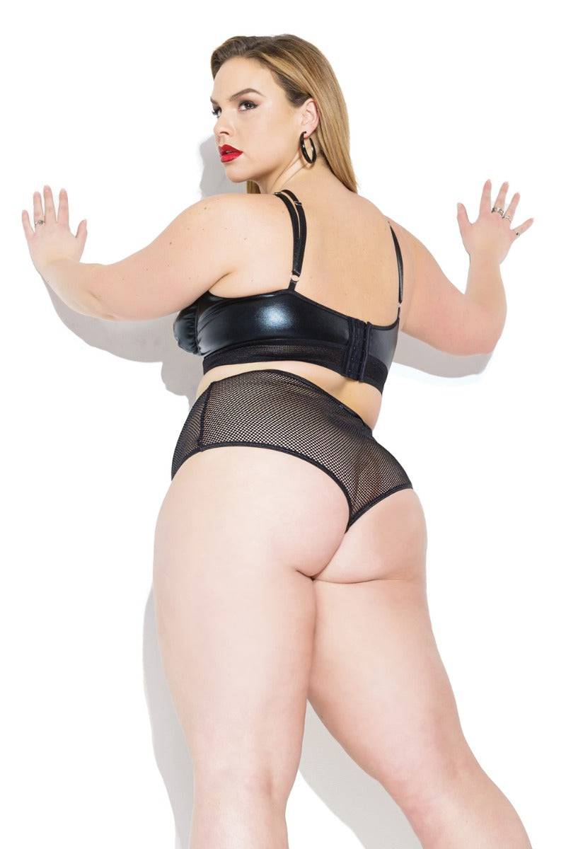 Coquette - 20212 - Wet Look Bra - Black Lingerie - Tophatter Daily Deals