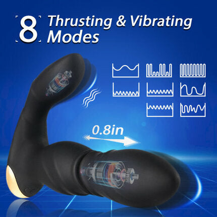 ACMEJOY Telescoping Vibration Butt Plug Anal Toys - Tophatter Daily Deals