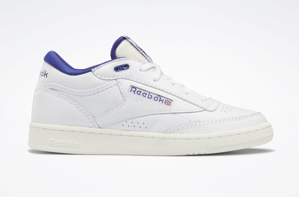 Reebok Men's Club C Mid II Vintage Shoes - Ftwwht/Chalk/Bolprp Ftwwht Chalk Bolprp Footwear - Tophatter Daily Deals