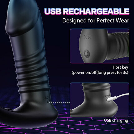 Moore - Thrusting Remote Control Prostate Massager Anal Toys - Tophatter Daily Deals
