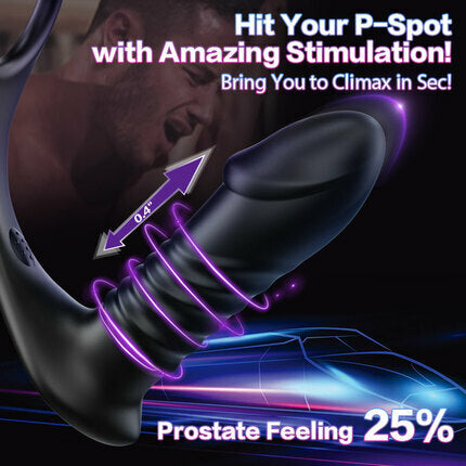 Moore - Thrusting Remote Control Prostate Massager Anal Toys - Tophatter Daily Deals