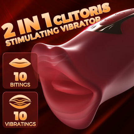 Ramsdell 10 Biting Modes & 10 Vibrating Speeds Stimulate Nipple Clitoral Women Vibrator Vibrators - Tophatter Daily Deals