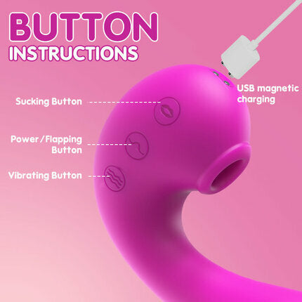 TRIPLE AROUSAL Clitoral Sucking 5 Licking 10 Vibrating Vibrator Vibrators - Tophatter Daily Deals