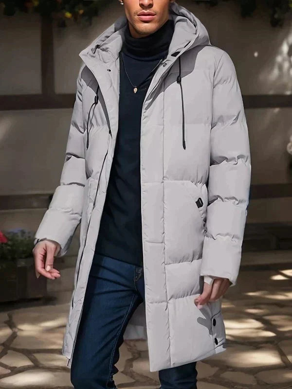 Waterproof Cozy Men's Parka Jacket - Long Quilted, For Cold - Tophatter Daily Deals