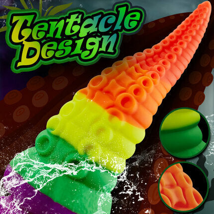 Orlagh 8.66 Inch Rainbow Dildo with Suction Cup Dildos - Tophatter Daily Deals