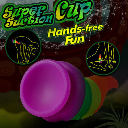 Orlagh 8.66 Inch Rainbow Dildo with Suction Cup Dildos - Tophatter Daily Deals